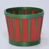 MACETERO BAMBU RAYA VERDE Ø19x16CM