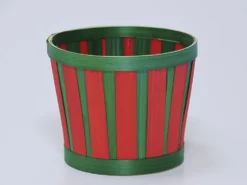 MACETERO BAMBU RAYA VERDE Ø19x16CM