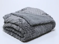 MANTA NAT PERLA 130X160 GRIS