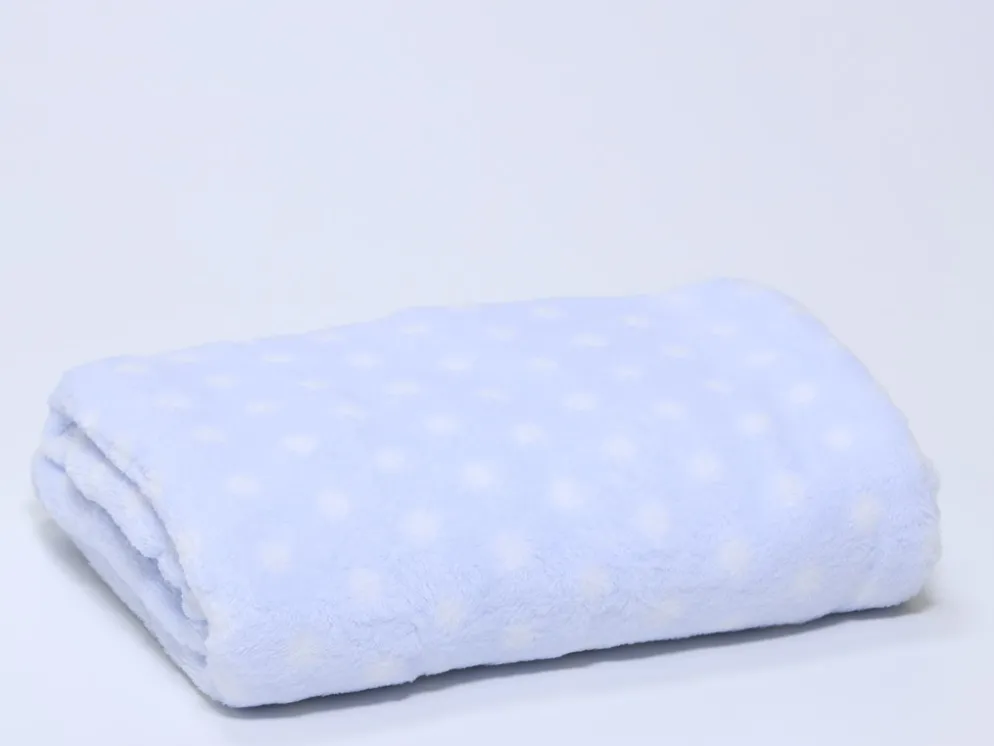 MANTA PUNTITOS AZUL INFANTIL