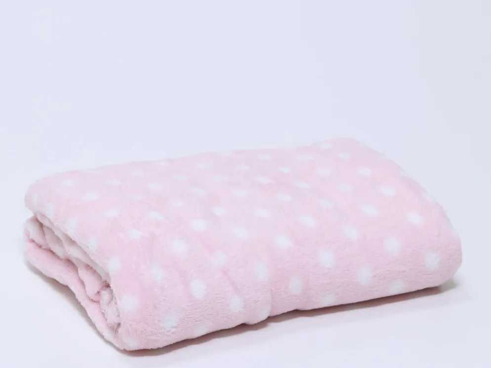 MANTA PUNTITOS ROSA INFANTIL