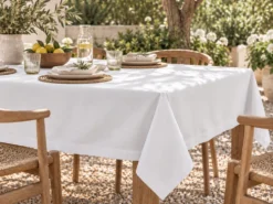 MANTEL PUNTO ABIERTO BLANCO