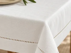 MANTEL PUNTO ABIERTO BLANCO