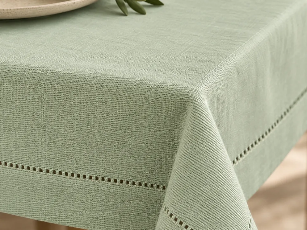 MANTEL PUNTO ABIERTO VERDE