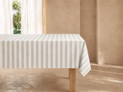 MANTEL RAYAS GRIS ANTIMANCHAS RESINADO