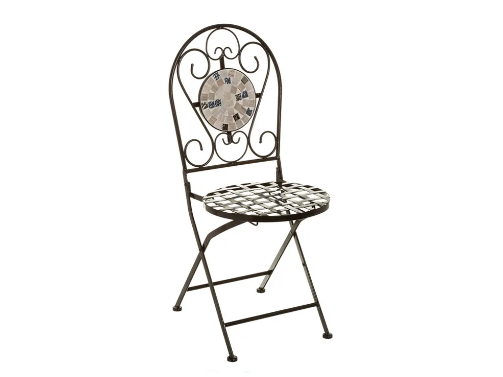 MESA+ 2 SILLAS ELGANCE METAL/CERAMICA