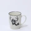 MUG CABEZA CIERVO BLANCO NEGRO