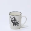MUG CIERVO ENTERO BLANCO NEGRO