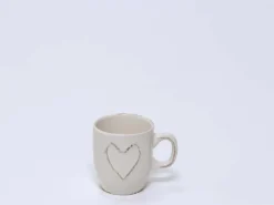 MUG CORAZON 150ML CRUDO