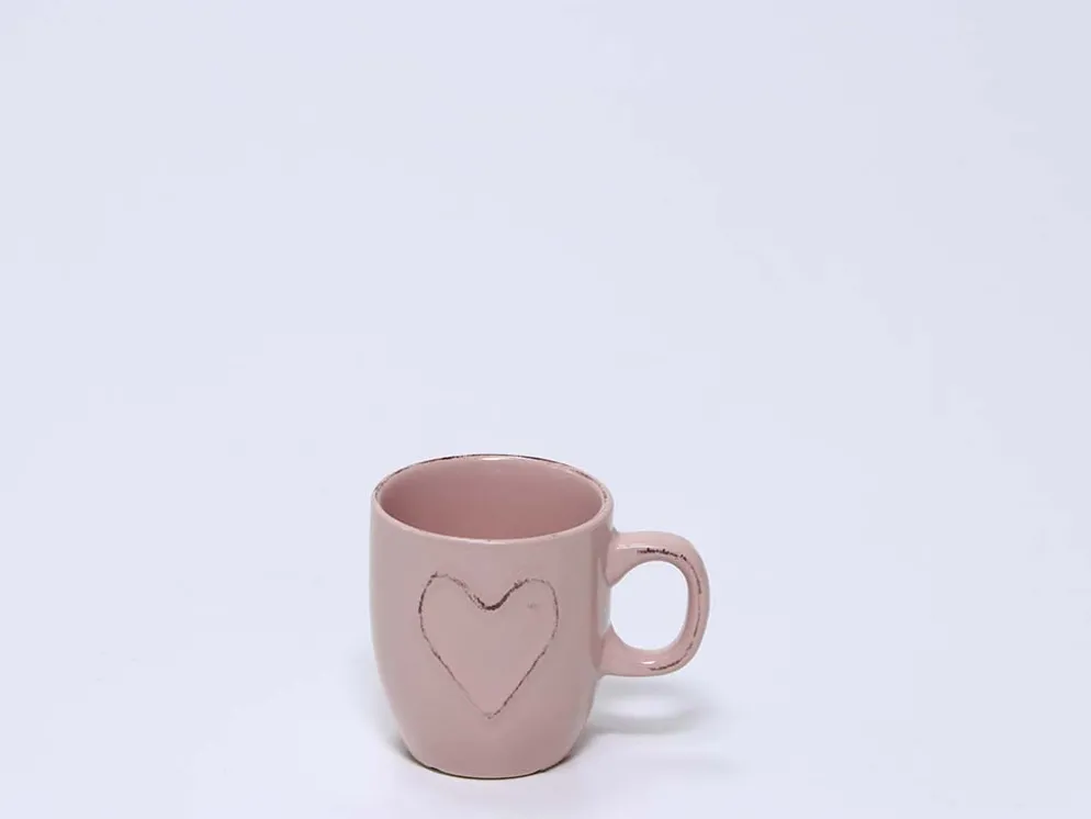 MUG CORAZON 150ML ROSA