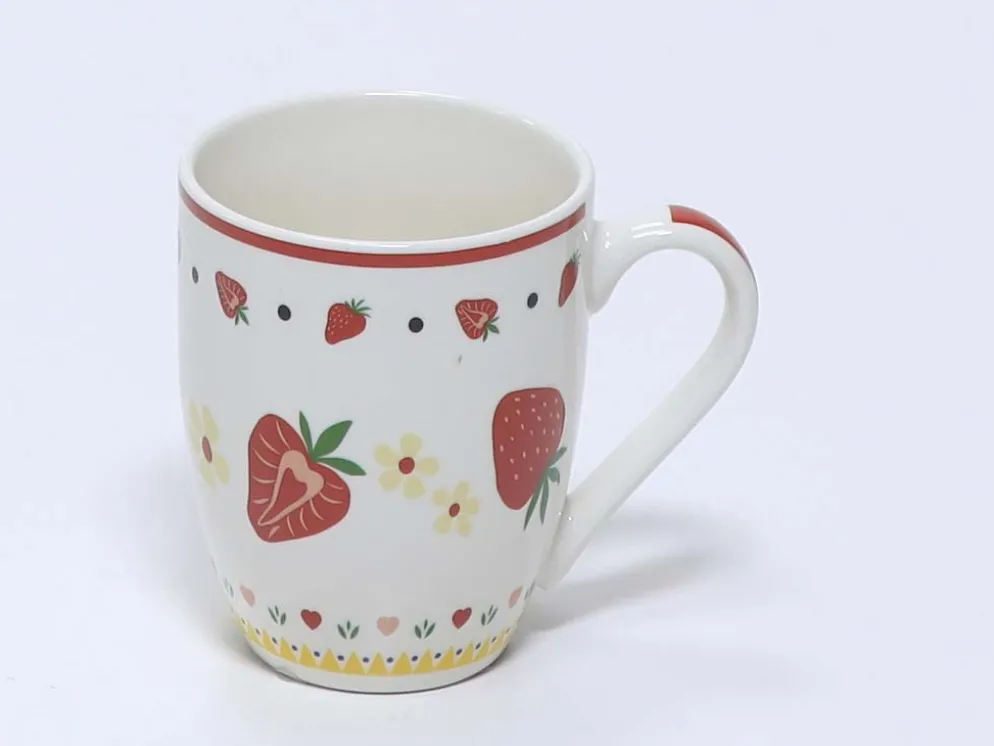 MUG PORCELANA FRESAS 340ML