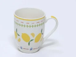 MUG PORCELANA LIMONES 340ML