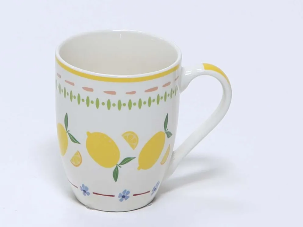 MUG PORCELANA LIMONES 340ML