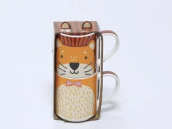 MUG REGALO 2 PIEZAS INFANTIL LEON