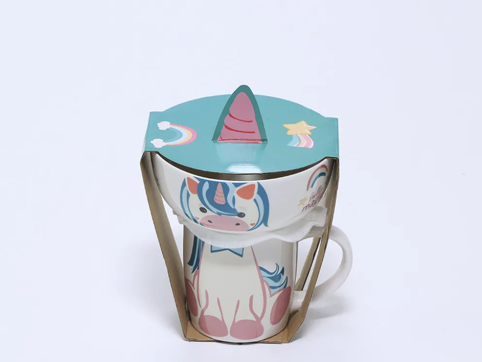 MUG Y BOL REGALO 2 PIEZAS INFANTIL UNICORNIO