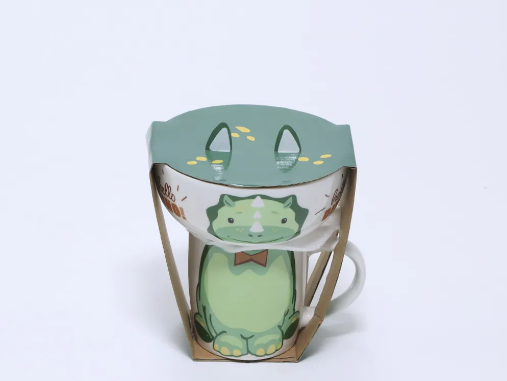 MUG Y BOL REGALO 2 PIEZAS INFANTIL DINOSAURIO
