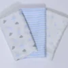 MUSELINAS 100% BAMBU AZUL 3PZS NUBE
