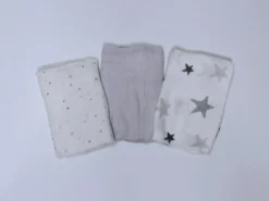 MUSELINAS 100% BAMBU GRIS 3PZS ESTRELLA