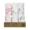 PAÑO BEBE ESTRELLAS ROSA S/3