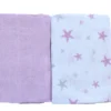 PAÑO BEBE STARS ROS 100%ALG SET3