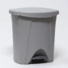 PAPELERA PEDAL PLATA 48L