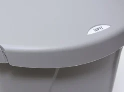 PAPELERA PEDAL PLATA 48L