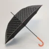 PARAGUAS AUTOMATICO TOPOS NARANJA LARGO