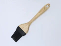 PINCEL SILICONA NEGRA MANGO MADERA