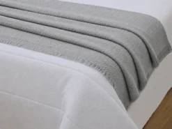 PLAID SUN GRIS 140X170 100% ALGODON