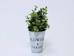 PLANTA FLOR VERDE ENVEJECIDO B 23CM