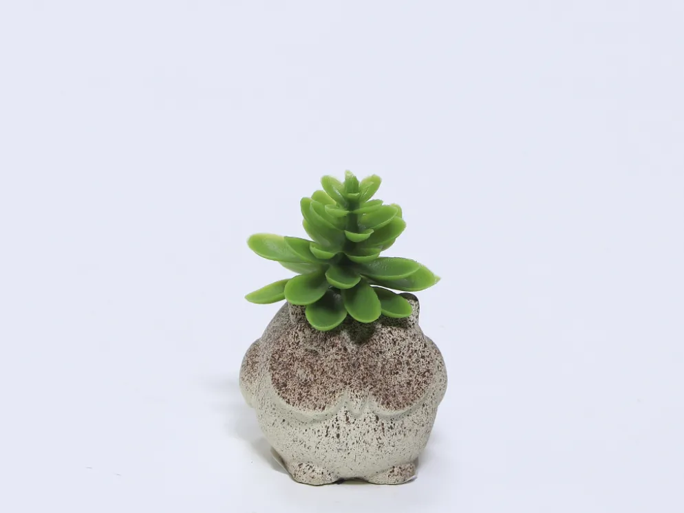 PLANTA MACETA CEMENTO BUHO 9X7X7