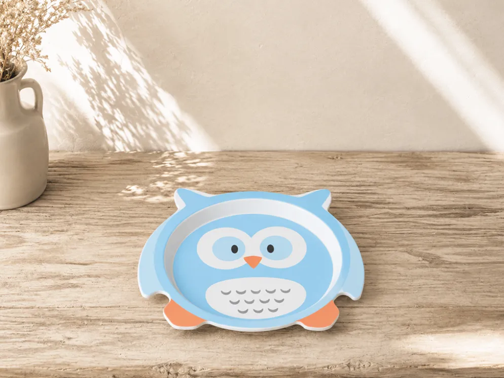 PLATO INFANTIL MELAMINA BUHO