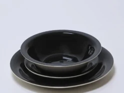 PLATO LOZA HONDO Ø23CM NEGRO