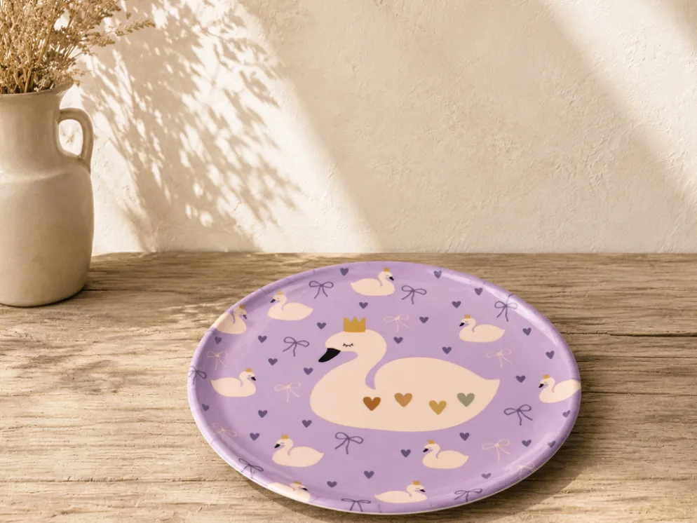 PLATO MELAMINA 21CM CISNE