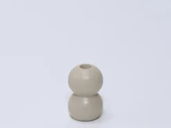 PORTAVELAS BURBUJA BEIGE 11CM