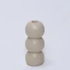 PORTAVELAS BURBUJA BEIGE 17CM