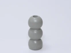 PORTAVELAS BURBUJA GRIS 17CM