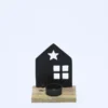 PORTAVELAS CASA NEGRA B 13X8CM