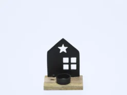PORTAVELAS CASA NEGRA B 13X8CM