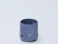 PORTAVELAS COPO NIEVE A AZUL Ø8CM