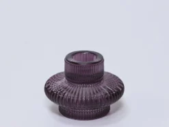 PORTAVELAS CRISTAL MORADO Ø6CM DOBLE USO