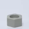 PORTAVELAS HEXAGONAL GRIS Ø7X4CM