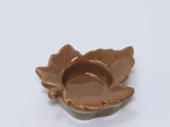 PORTAVELAS HOJA MARRON