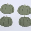 POSAVASOS CALABAZA FIELTRO SET 4 VERDE
