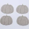 POSAVASOS CALABAZA FIELTRO SET 4 CREMA