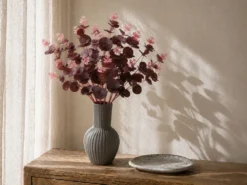 RAMO EUCALIPTO TELA PURPURA 49CM