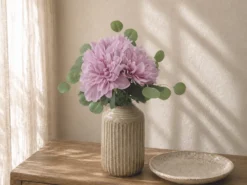 RAMO 5 PEONIAS ROSA 36CM