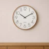 RELOJ PARED Ø 50CM COLOR NOGAL