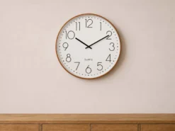 RELOJ PARED Ø 50CM COLOR NOGAL