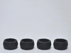 SERVILLETERO INDIVIDUAL NEGRO SET4